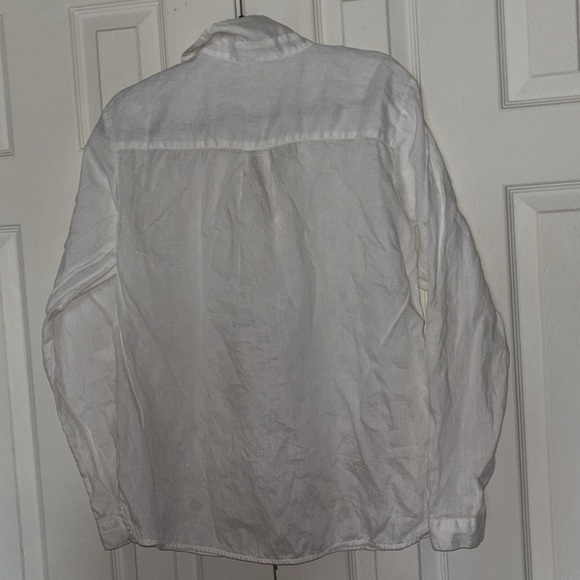 PART TWO | 100% Linen Top Women’s Short Sleeve Blouse in light pink Size L - Picture 12 of 13